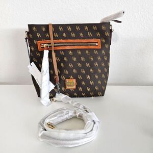 NEW Dooney & Bourke | Gretta Lani Monogram Brown Crossbody Purse Bag Womens